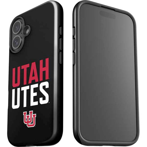 University of Utah Interlocking U iPhone 16 Plus Impact Case